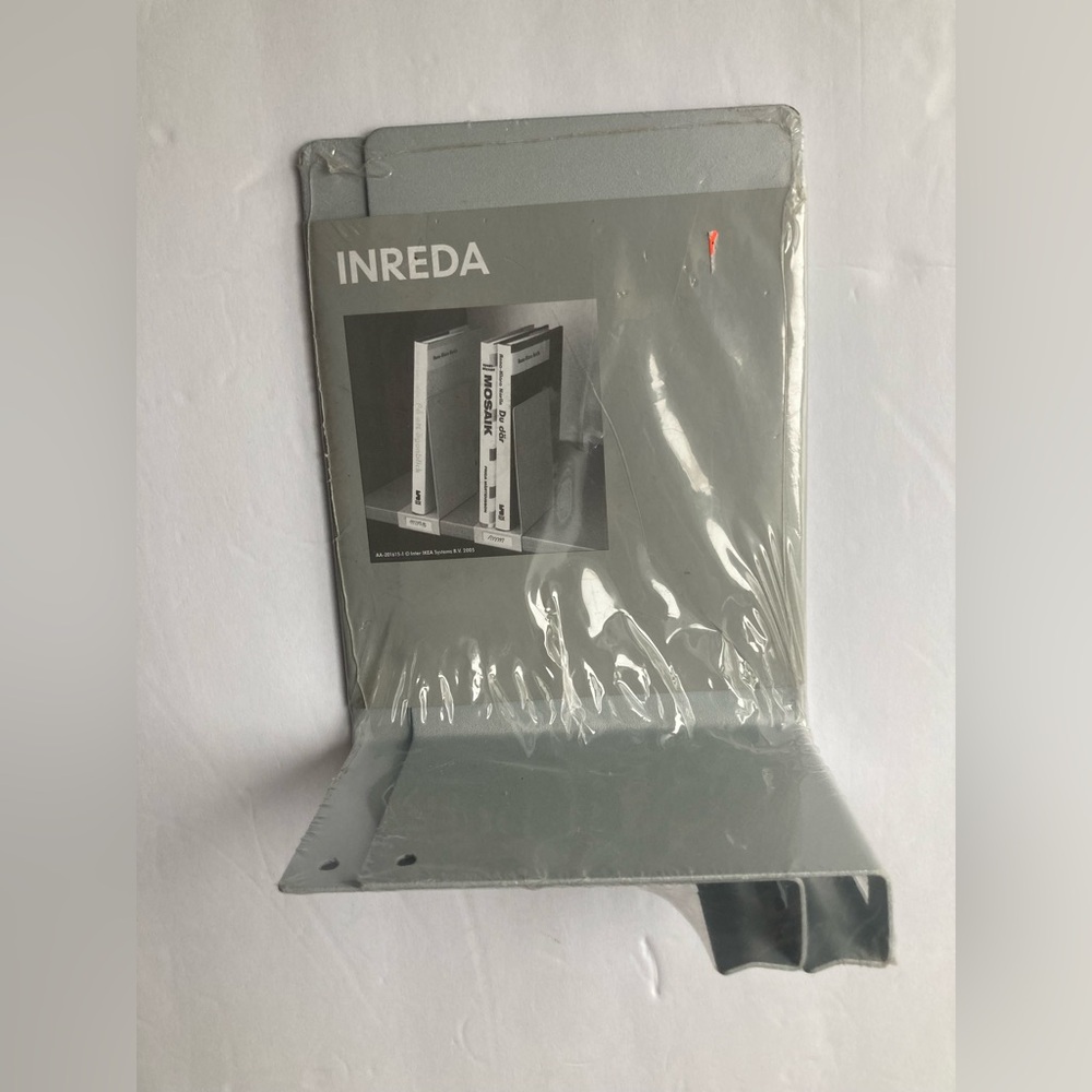 Set Of 2 IKEA Inreda Book Ends Dividers Silver Bookends Vintage Retired Media
